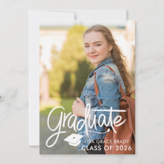 Graduation Script Announcement Kaart (Voorkant)