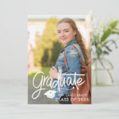 Graduation Script Announcement Kaart (Staand voorkant)