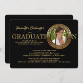 Graduation Shimmer Photo Invitation (Devant / Derrière)