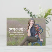 Graduation Simple Moderne Carte Faire-part (Debout devant)