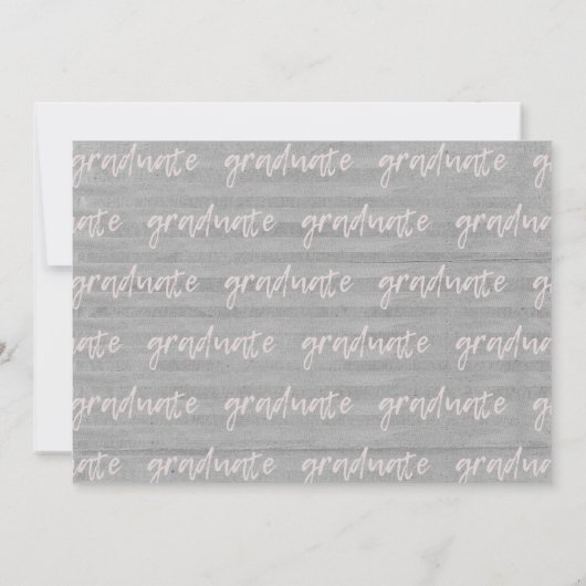 Graduation Simple Moderne Carte Faire-part (Dos)