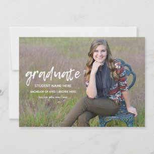 Graduation Simple Moderne Carte Faire-part
