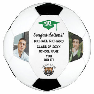 Graduation Soccer Personnalisé Photo & Nom Keepsak