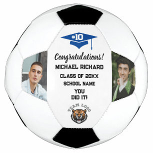 Graduation Soccer Personnalisé Photo & Nom Keepsak