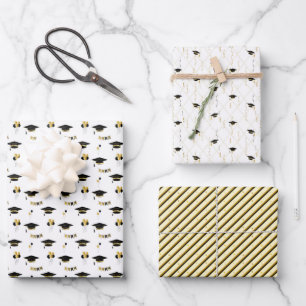 Graduation Sparkle Set 3 Inpakpapier Vel