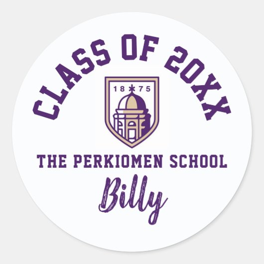 Graduation Stickers The Perkiomen School, Custom (Devant)