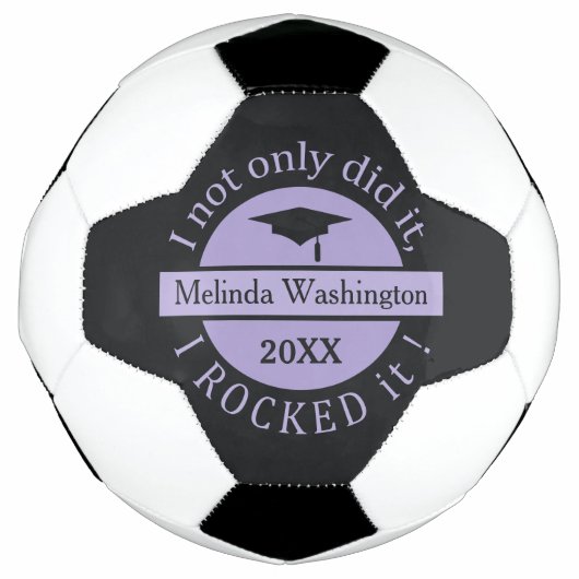 Graduation sur mesure nom et année de football (Devant)