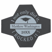 Graduation sur mesure nom et année de football (Plat)