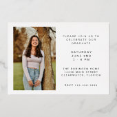 Graduation Tassel Script Photo Invitation (Verso)