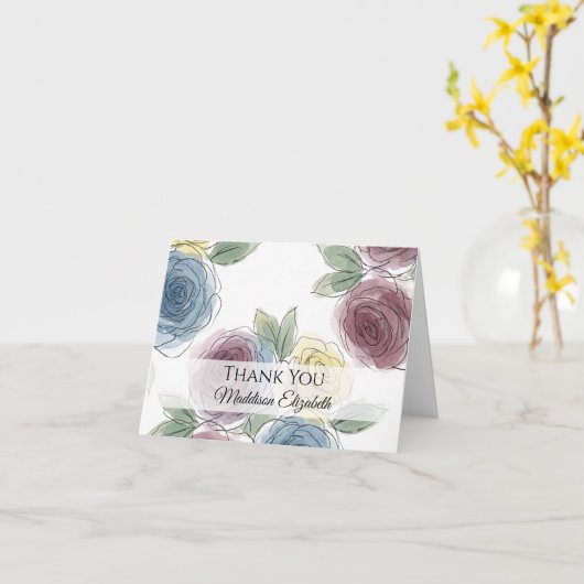 Graduation Thank  Kaart (Gele Bloem)