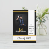 Graduation Traditionnelle Invitation Noire (Debout devant)