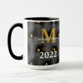 Graduation Traditionnelle Mug Tufted Noir et Or (Gauche)