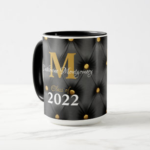Graduation Traditionnelle Mug Tufted Noir et Or
