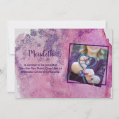 Graduation Ultra Violet 2 Faire-part photo (Dos)