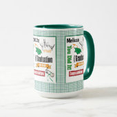 Graduation verte Typographie moderne Café Mug (Devant droit)