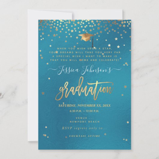 Graduation, Wish Upon the Stars Invitation (Devant)