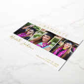 Gradué 3 Photo Script Grad Foil Faire-part (Rotation)