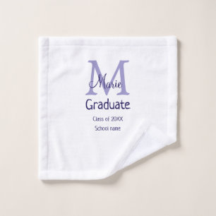 Gradué ajouter nom monogramme violet simple m mini