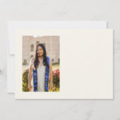 Gradué Gold Ivory Faux Foil Carte de remerciements (Dos)