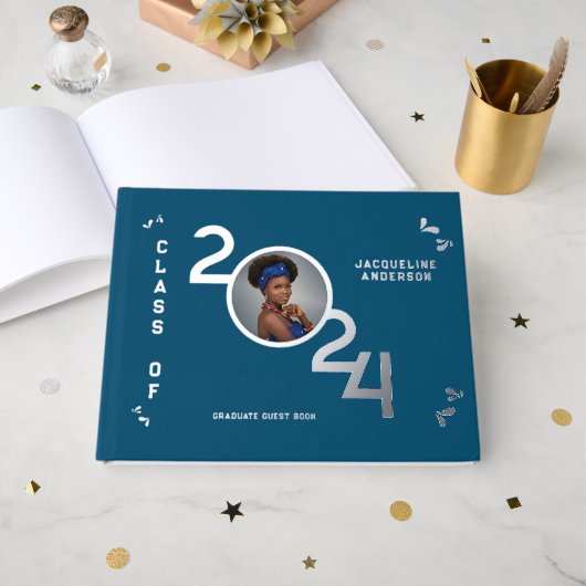 Gradué Photo Classe supérieure Année Argent (Recto ouvert)