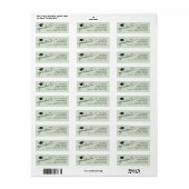Gradueer afstudeerhoed lichtgroene retouradres etiket (Full Sheet)