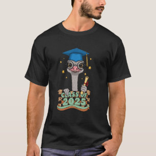 Gradueer Struisvogel Klas van 2025 Kinderen Mannen T-shirt