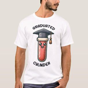 Gradueerbare Cilinder Scheikunde Afstudeer Grappen T-shirt