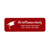 Gradupafkap Aangepast kleurendrukadres Etiket (Voorkant)