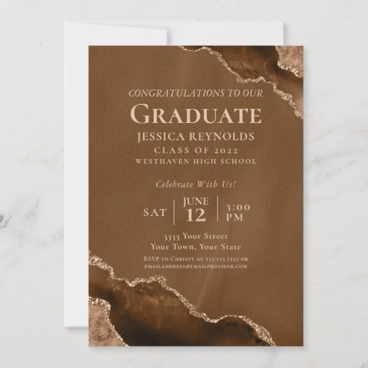 GraduPartij bruin-goudgrijs Kaart (Voorkant)