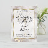 GraduPartij champignon & goudmarmer Kaart (Staand voorkant)