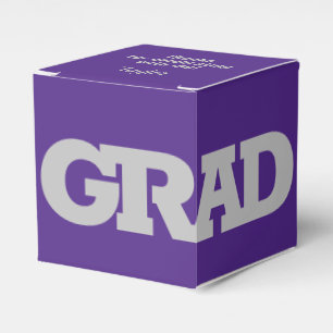 GraduPartij voor de Graduatie van grijze en Paarse Bedankdoosjes