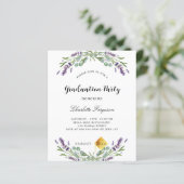 Graduparty lavender violet budget uitnodiging (Staand voorkant)