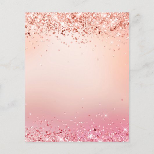 Graduparty roze roze roze roze goudprijsuitnodigin flyer (Achterkant)