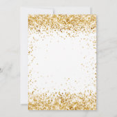 Graduparty white gold glitter glamoureus kaart (Achterkant)