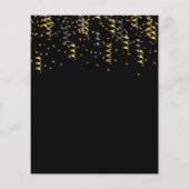 Graduparty zwarte goudprijsuitnodiging (Achterkant)