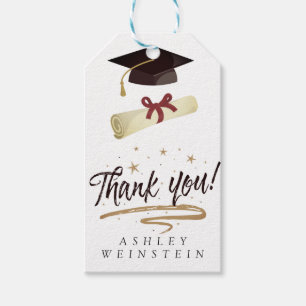 Gradupverpakking en Tassel Gold Foil - Hartelijk d Cadeaulabel