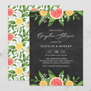 Graefruits en Sinaasappels Chalkboardstellen — Sho Kaart