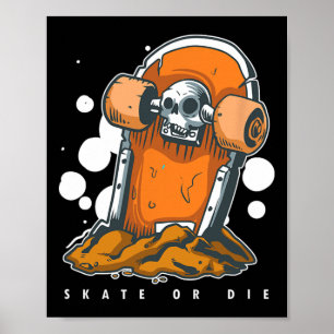 Graf Tomb Grafdel Skateboarder Dood Skate Sterf Sk Poster