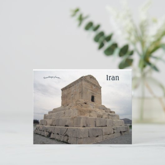 Graf van Cyrus de Grote Pasargadae Iran Briefkaart (Staand voorkant)