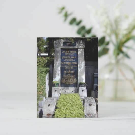 Graf van Dr. Theodor Herzl Briefkaart (Staand voorkant)