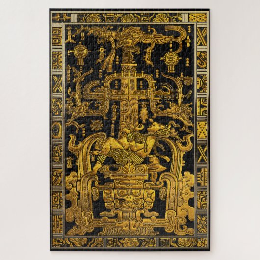 Graf van Pakal - Gouden Palenque Astronaut Legpuzzel (Verticaal)