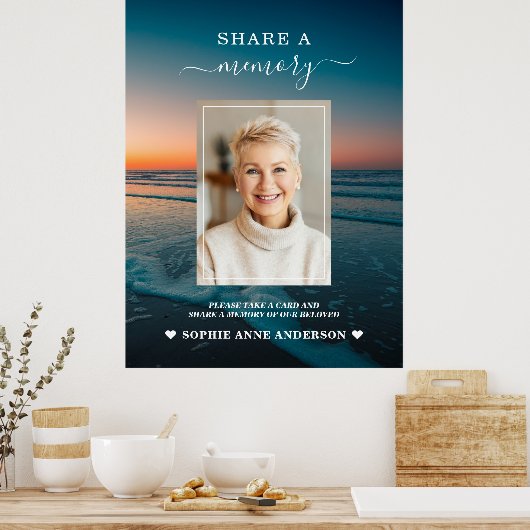 Graf Wandteken 'Herinnering' met Zonsondergang Oce Poster (Keuken)