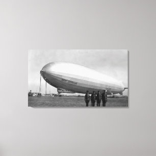 Graf Zeppelin Blimp Uitzicht Canvas Afdruk