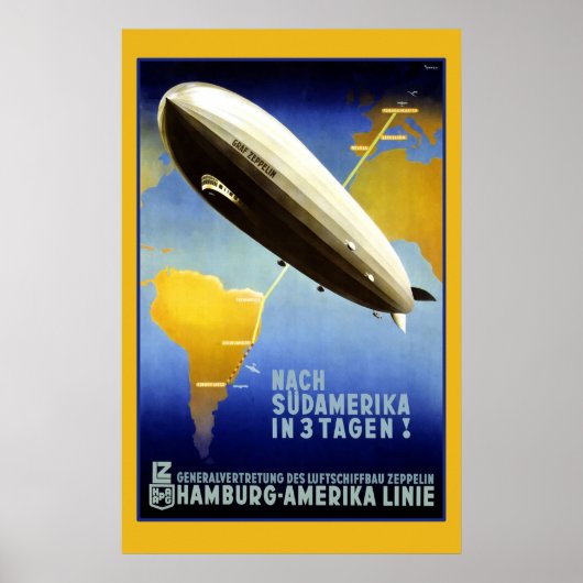 Graf Zeppelin  Duits Poster (Voorkant)