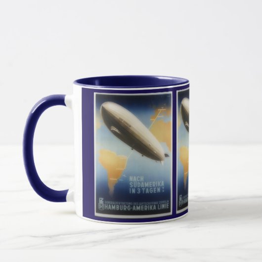 Graf Zeppelin reisadvertentie Mok (Links)