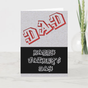 Graffetti op de muur D3 - Fijne Vaderdag Kaart