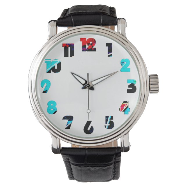 Graffiti 14 Nummer Overlay WACNA Horloge (Voorkant)