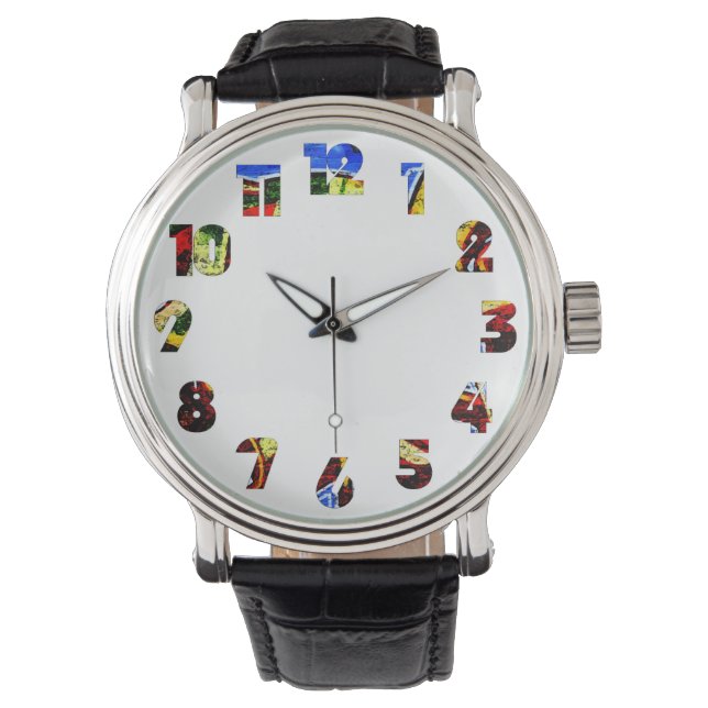 Graffiti 17 Nummer Overlay WAM Horloge (Voorkant)