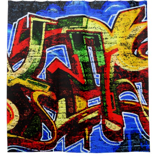 Graffiti 17 sccna douchegordijn (Voorkant)