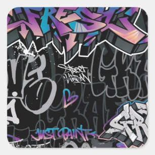 GRAFFITI #2 VIERKANTE STICKER